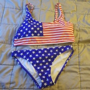 American flag bathing suit